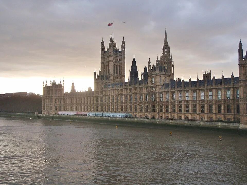 The Houses of Parliament beside the River Thames in London