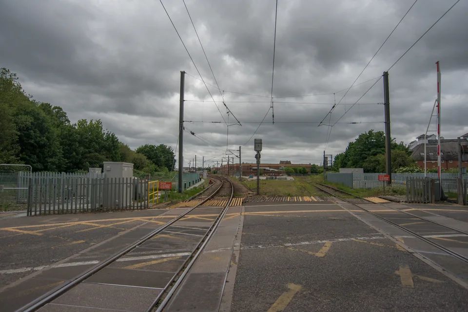 Railway tracks converging at Kings Lynn Junction